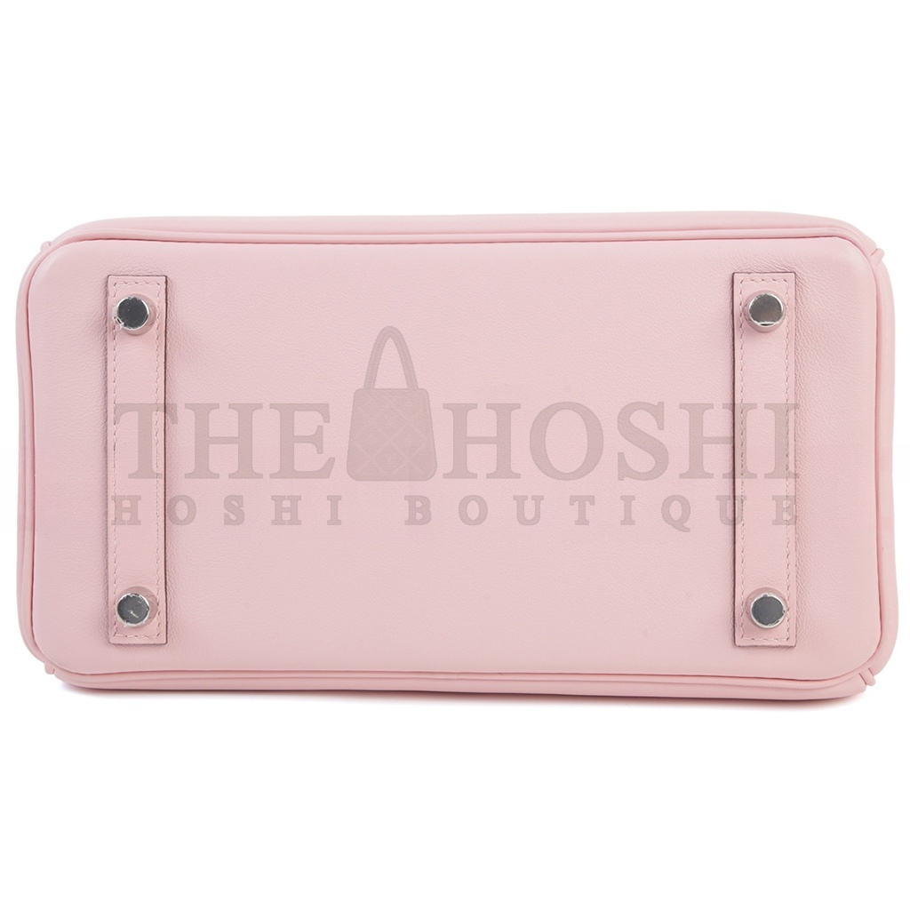 H**me5 BIRKIN 25 SWIFT LEATHER 3Q CHERRY BLOSSOM SILVER BUCKLE H049362CK3Q (25*20*13cm) Master Quality